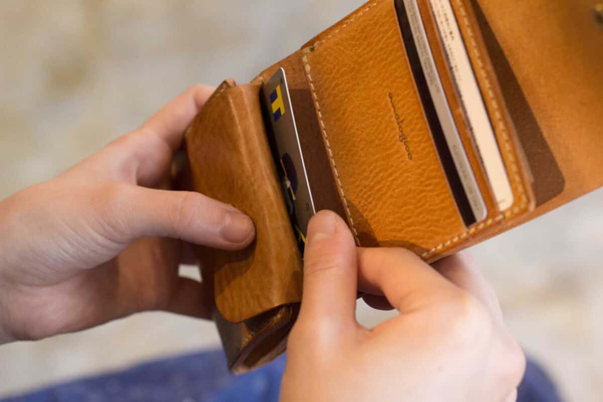 フラップミニ財布 ナチュラル カード入れ