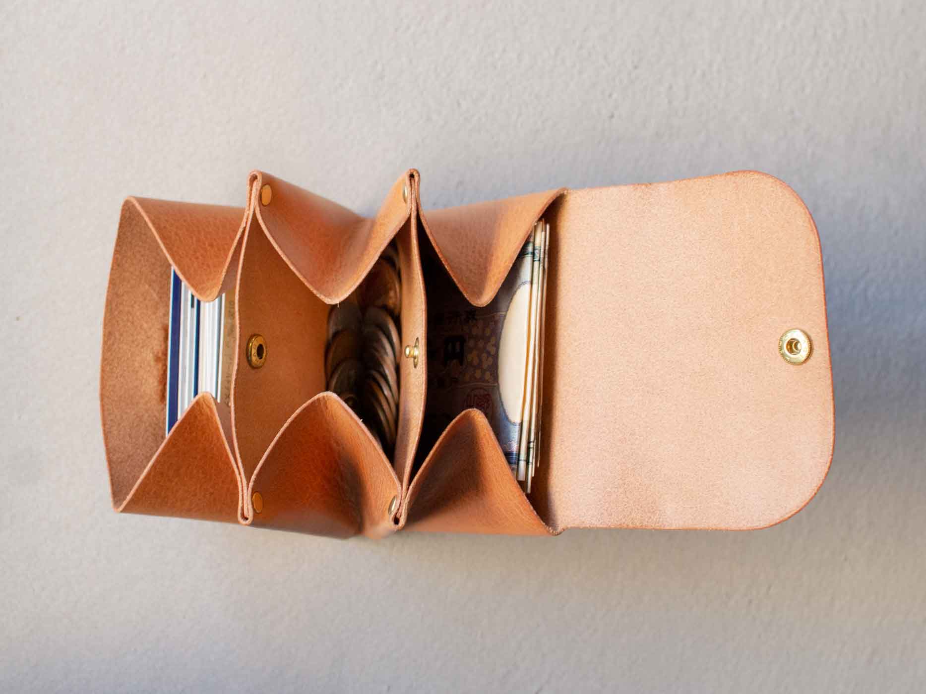 カシメミドル財布 オープン